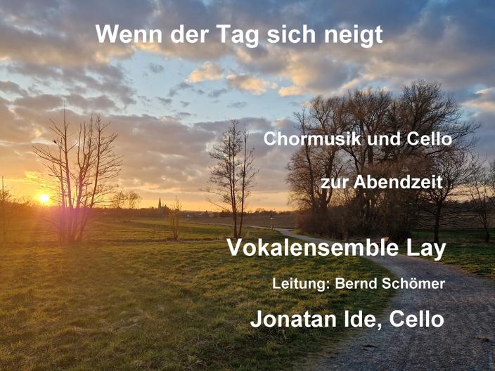 Abendstimmung mit Text