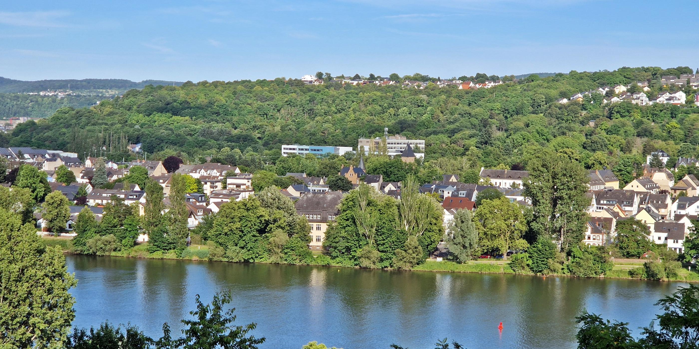 Blick über die Mosel auf Moselweiß