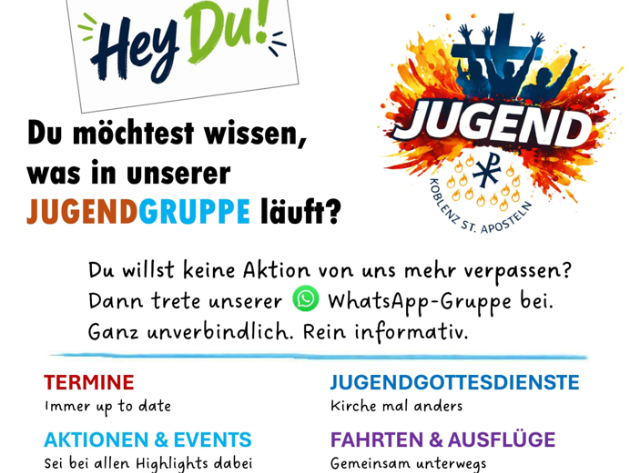 Flyer mit verschiedenen Infos zur JUGENDGRUPPE